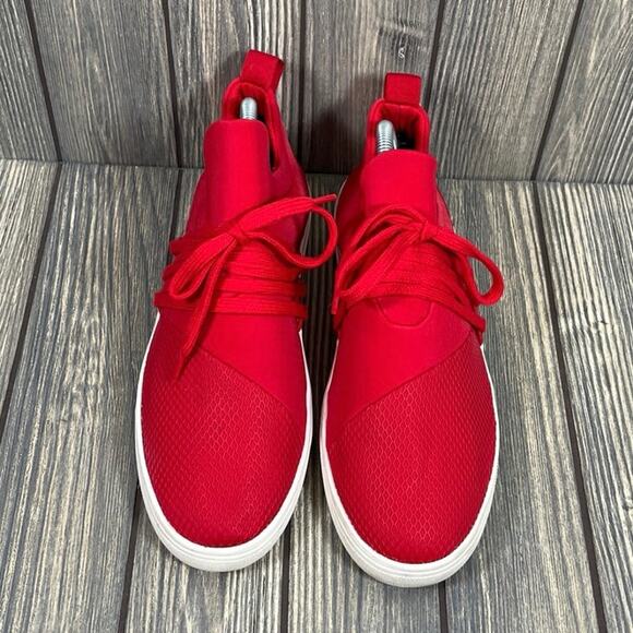 Steve Madden Lancer Red Fashion Sneakers Women 10 Casual Streetwear Lifestyle - Picture 2 of 10